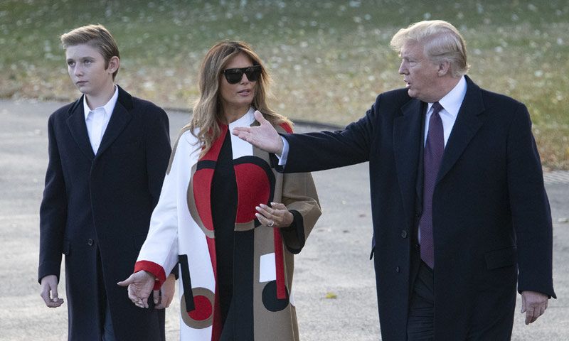 Barron Trump da el 'estirón': de ser el pequeño de la casa a superar la estatura de sus padres