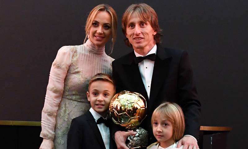 Luka Modric y su familia