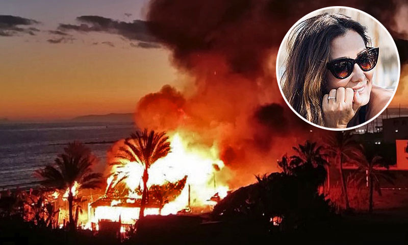 Duro golpe para María Bravo: se incendia su famoso chiringuito en Marbella