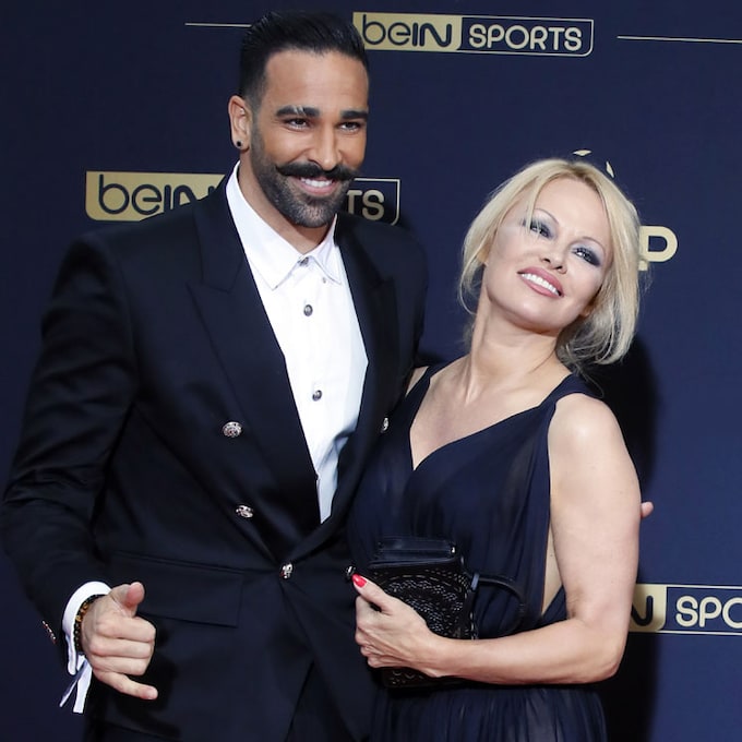 Pamela Anderson y el futbolista Adil Rami, todo amor en la alfombra roja