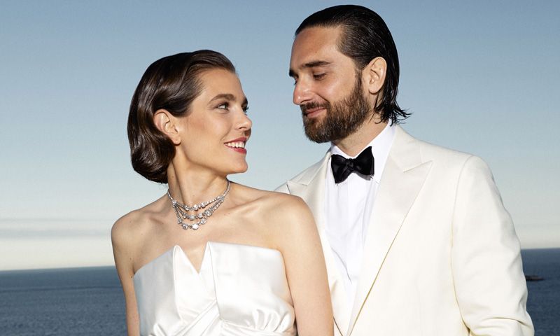 Nueva fotografía oficial de Carlota Casiraghi y Dimitri Rassam tras su boda