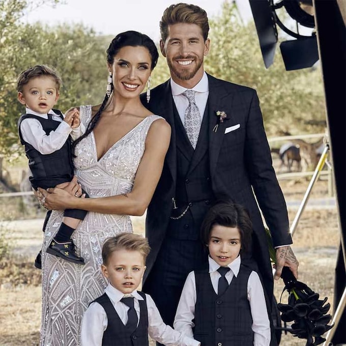 Sergio Ramos y Pilar Rubio comparten la primera foto de sus hijos en la boda 