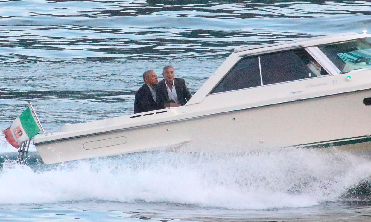 Los Obama, de vacaciones con los Clooney en su villa del Lago Como