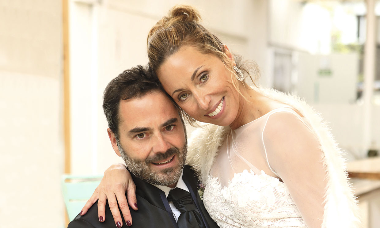 Gemma Mengual en su boda con Enric Martin