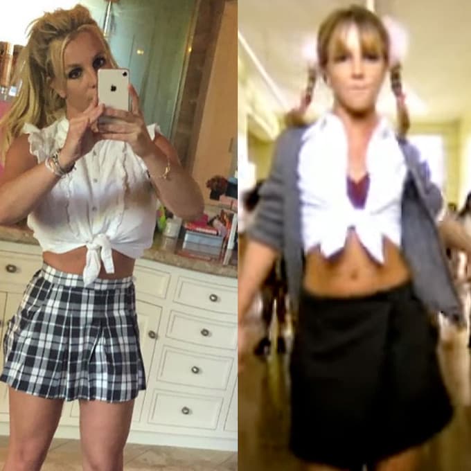 Britney Spears se viste de nuevo de colegiala veinte años después de 'Baby one more time' 