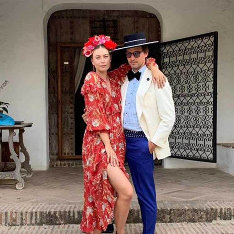 Maria Sharapova, la más flamenca en el cumpleaños de su novio, el millonario Alex Gilkes