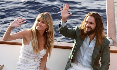 Heidi Klum y Tom Kaulitz celebran su luna miel con un maxi tobogán hinchable