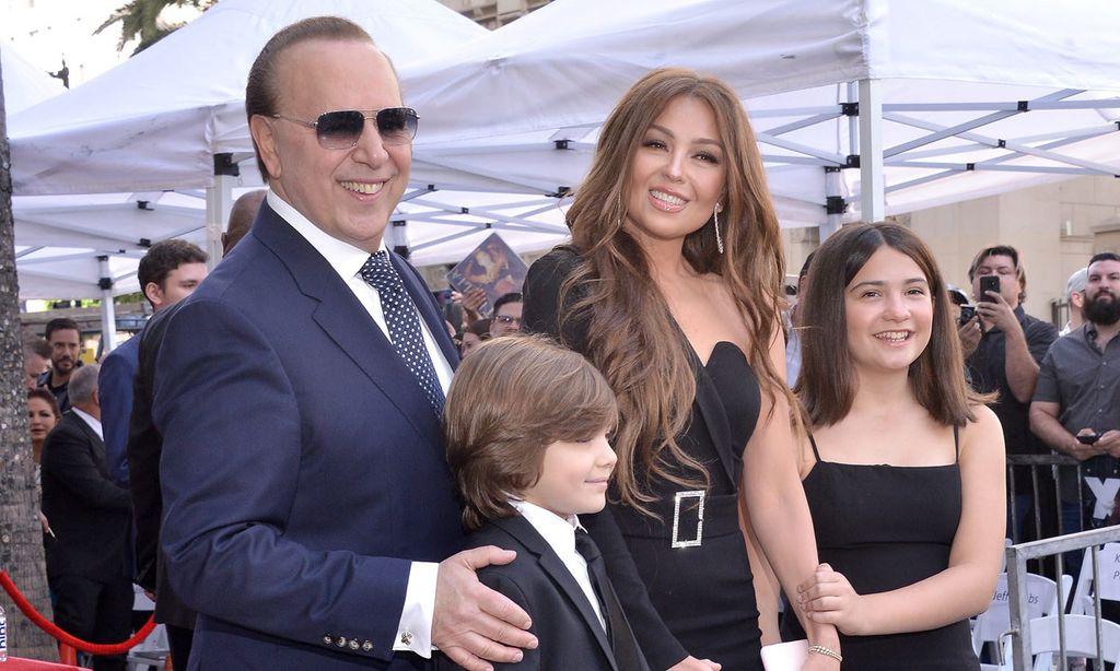 FOTOGALERÍA: Thalía acompaña a Tommy Mottola a recibir uno de los mayores honores de Hollywood