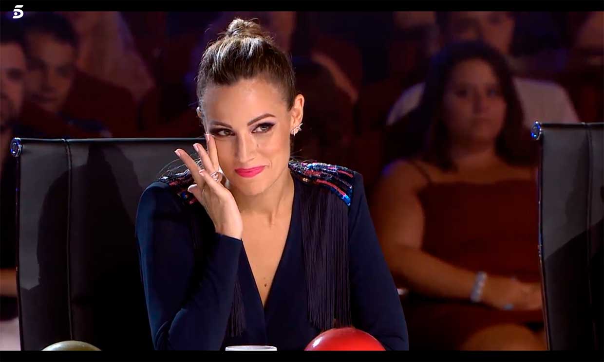 Edurne emocionada en Got Talent