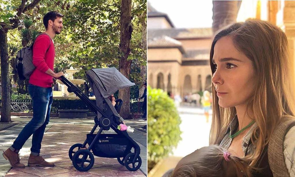 En carrito o mochila, Natalia Sánchez y Marc Clotet descubren Granada con Lía