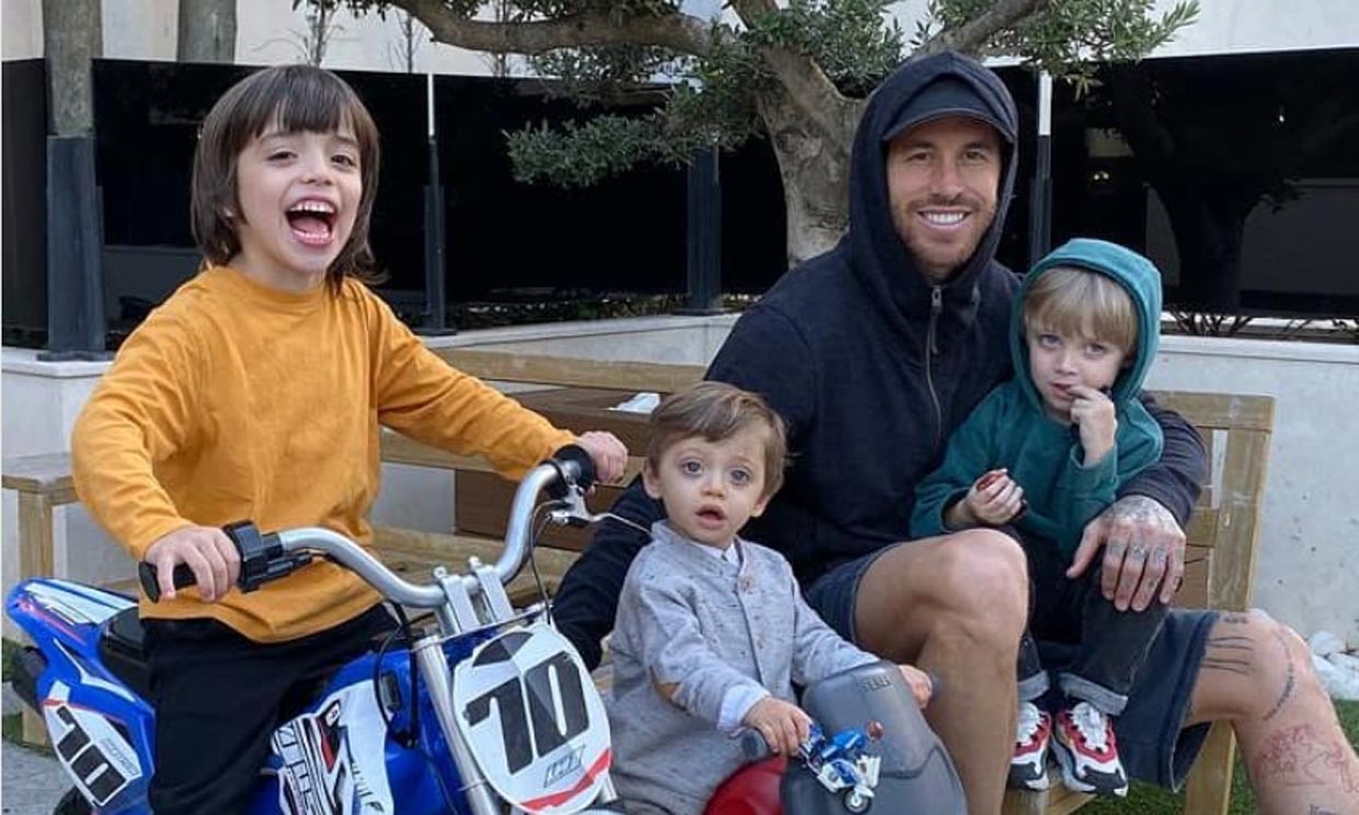 La tierna despedida 'bilingüe' de Sergio Ramos y sus hijos