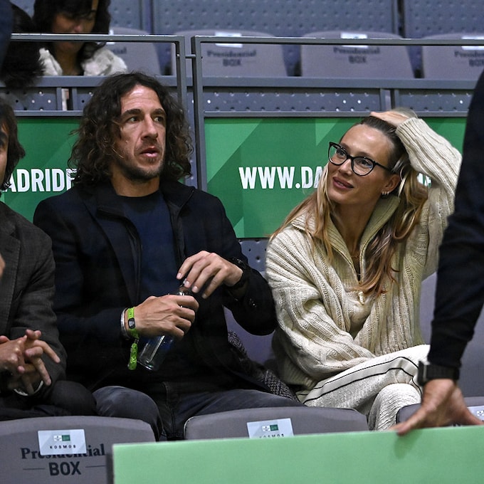 Carles Puyol y Vanesa Lorenzo, Helen Lindes y Rudy Fernández... tarde de parejas en la Copa Davis