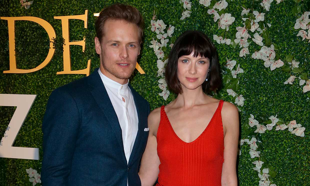 Sam Heughan y Caitriona Balfe en la premiere de la cuarta temprada de Outlander