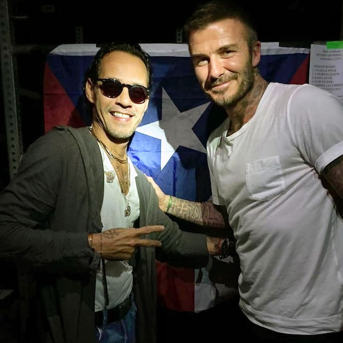 David Beckham sorprende compartiendo escenario con Marc Anthony en un concierto