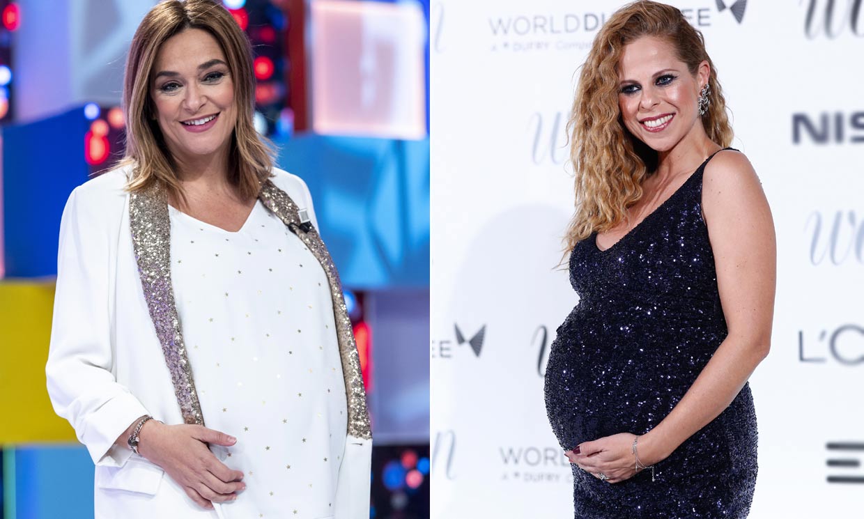 El divertido 'duelo' de tripitas de Toñi Moreno y Pastora Soler en la recta final de sus embarazos