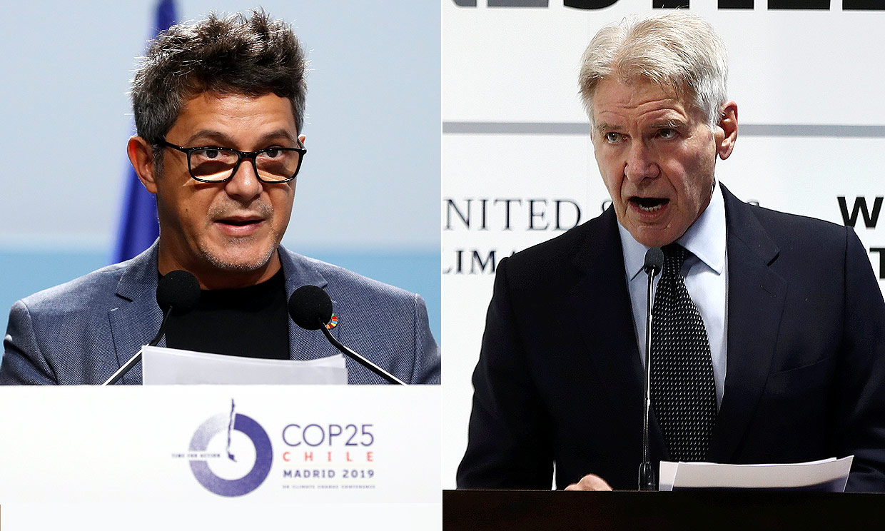 'Es la única manera': Alejandro Sanz y Harrison Ford, contra el cambio climático en Madrid