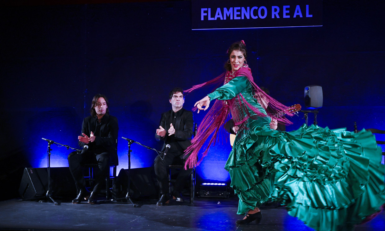 Carmen Lomana, Cristina Hoyos y Toño Molina en la gran noche de flamenco en el Teatro Real