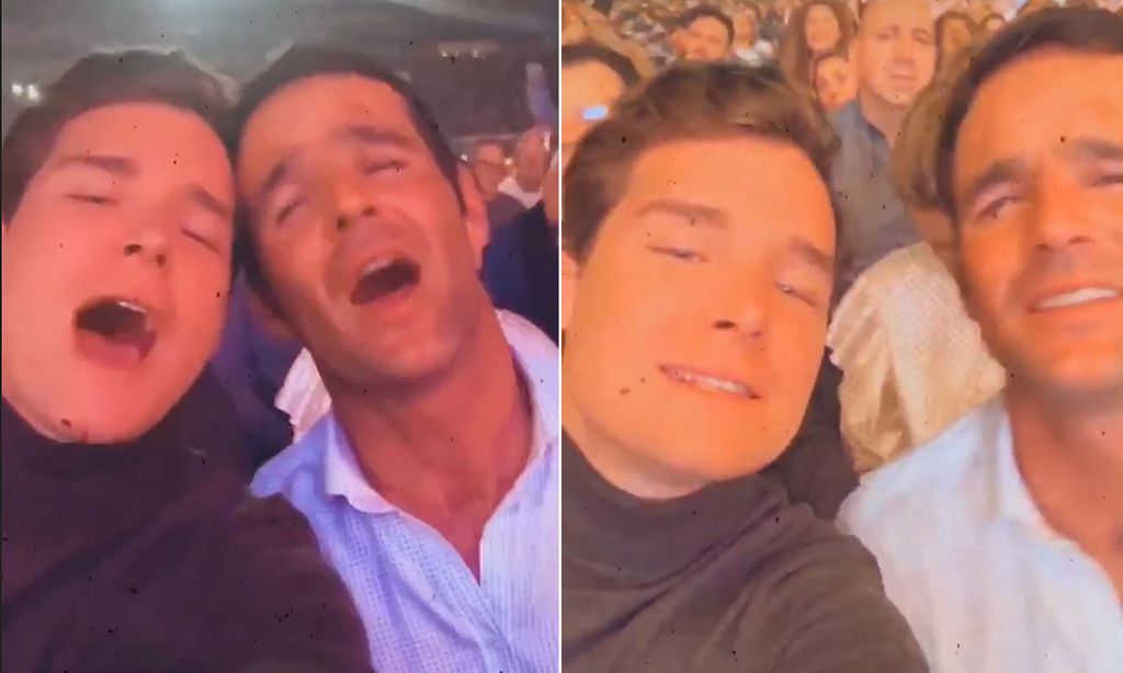 José Bono Jr y Aitor Gómez se divierten en familia durante el concierto de Raphael