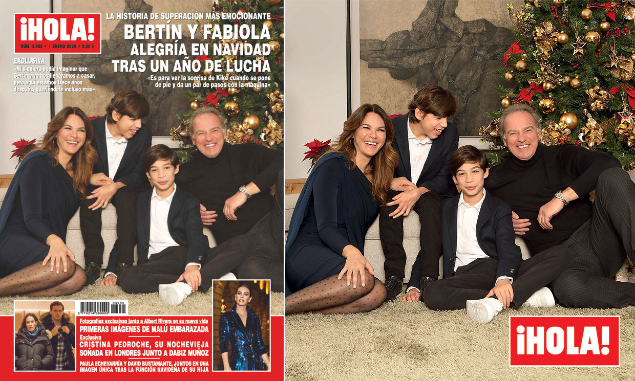 Exclusiva en ¡HOLA!, Bertín y Fabiola, alegría en Navidad tras un año de lucha