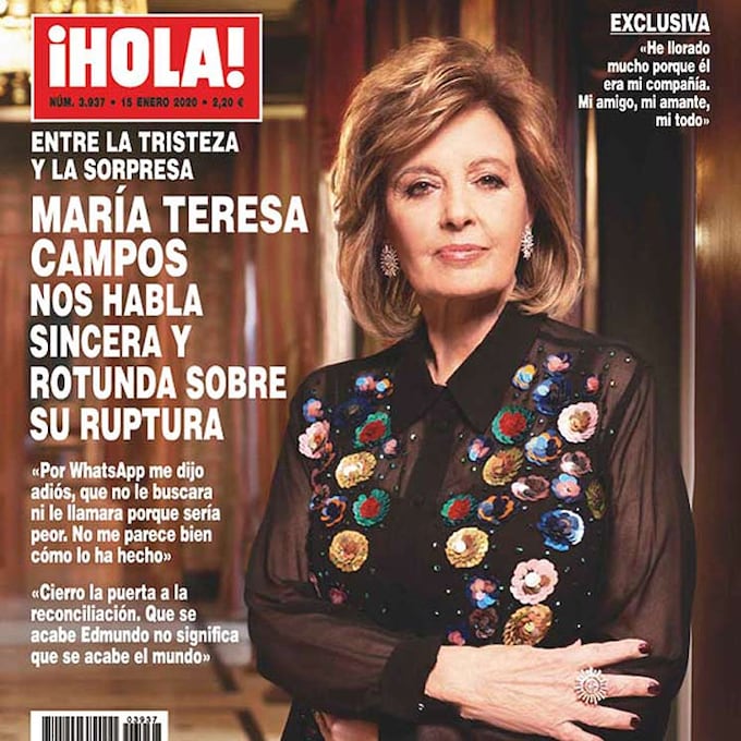 Adelantamos la portada exclusiva de ¡HOLA!: María Teresa Campos nos habla sincera y rotunda sobre su ruptura