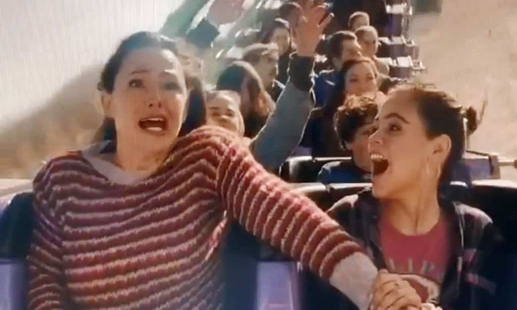 La impagable reacción de Jennifer Garner en una montaña rusa... que ella misma narra