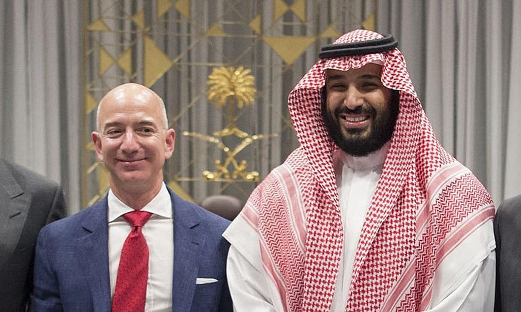 Jeff Bezos y el príncipe  Mohammad bin Salman