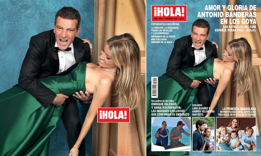 Fotografías exclusivas en ¡HOLA!, amor y gloria de Antonio Banderas en los Goya