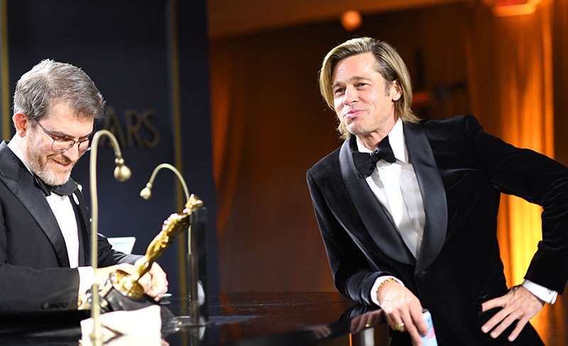 Brad Pitt tras ganar el Oscar por 'Érase una vez en Hollywood'