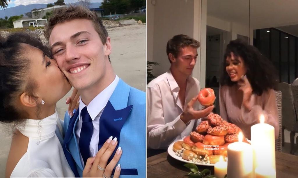 Hamburguesas, donuts y playa, la original boda de Lucky Blue Smith y Nara Pellman