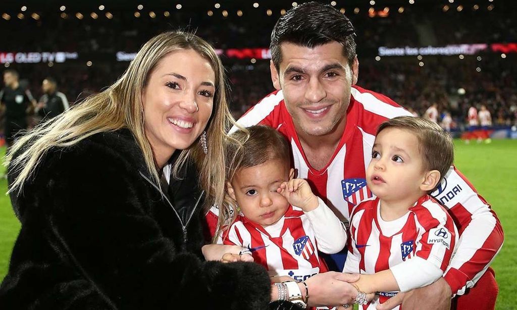 La efusividad de uno de los hijos de Alice Campello y Álvaro Morata cuando ve a su papá meter gol