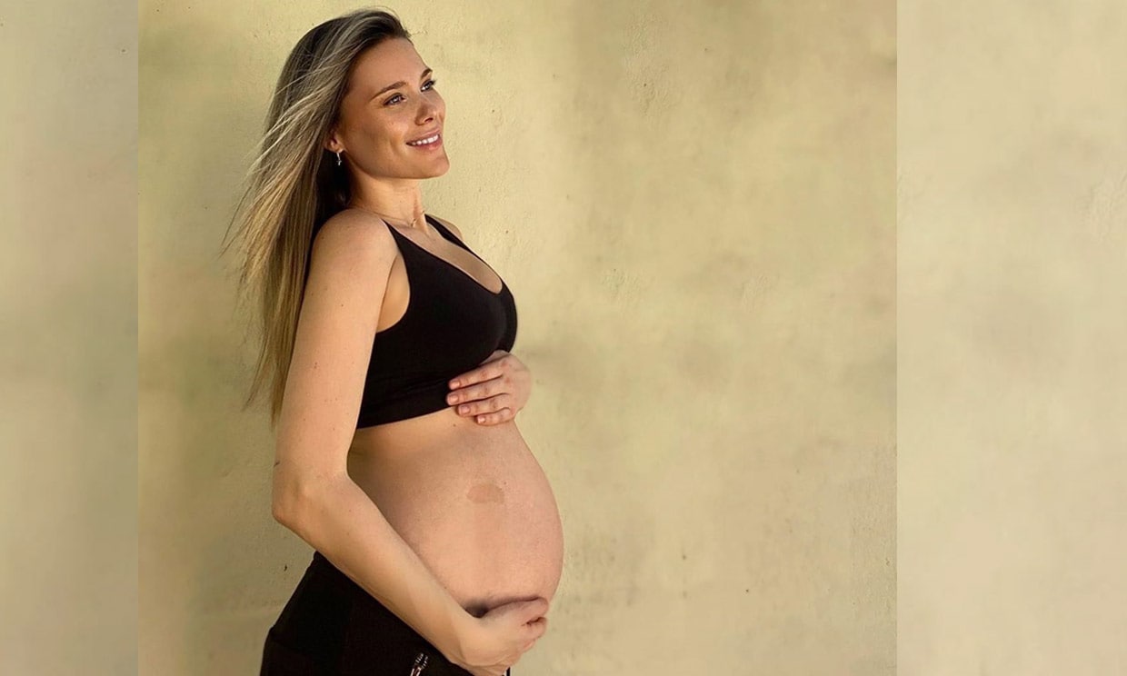 Lorena Gómez posa espectacular en la recta final del embarazo 