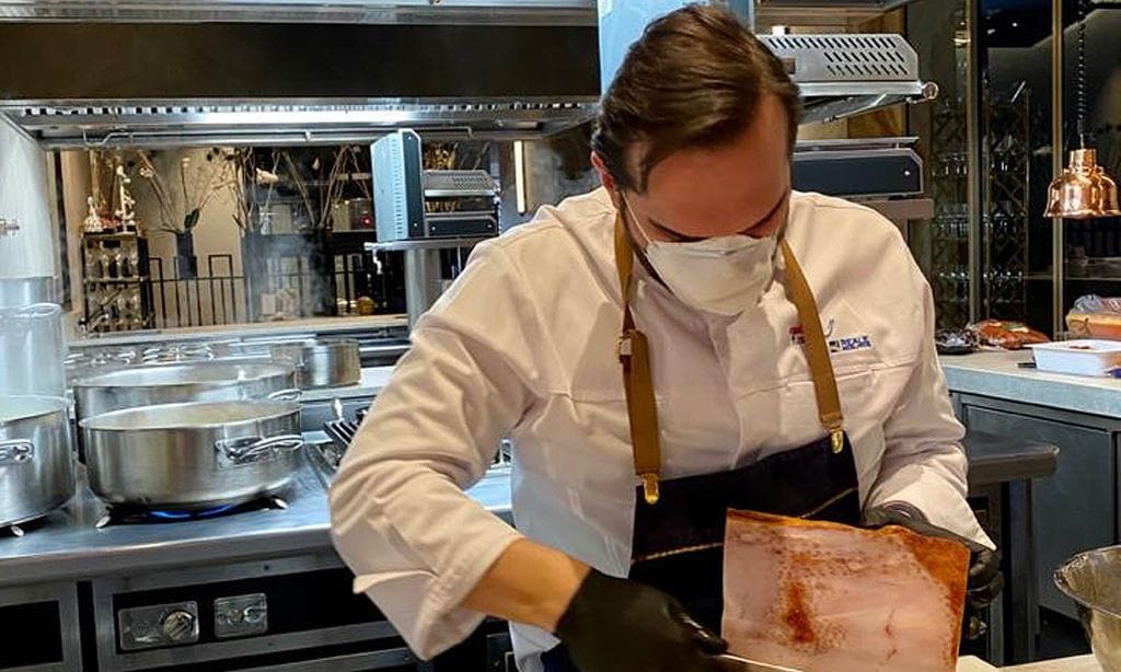 Mario Sandoval, en la cocina de Coque