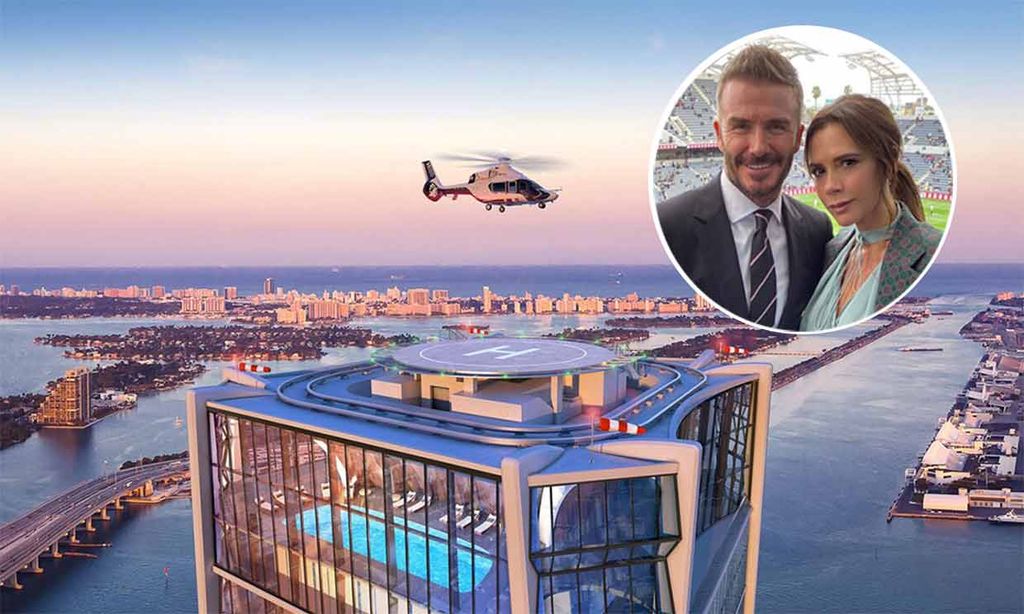 Siete baños, cuatro terrazas... ¡y una cocina en el dormitorio! El lujoso piso de los Beckham en Miami, en vídeo