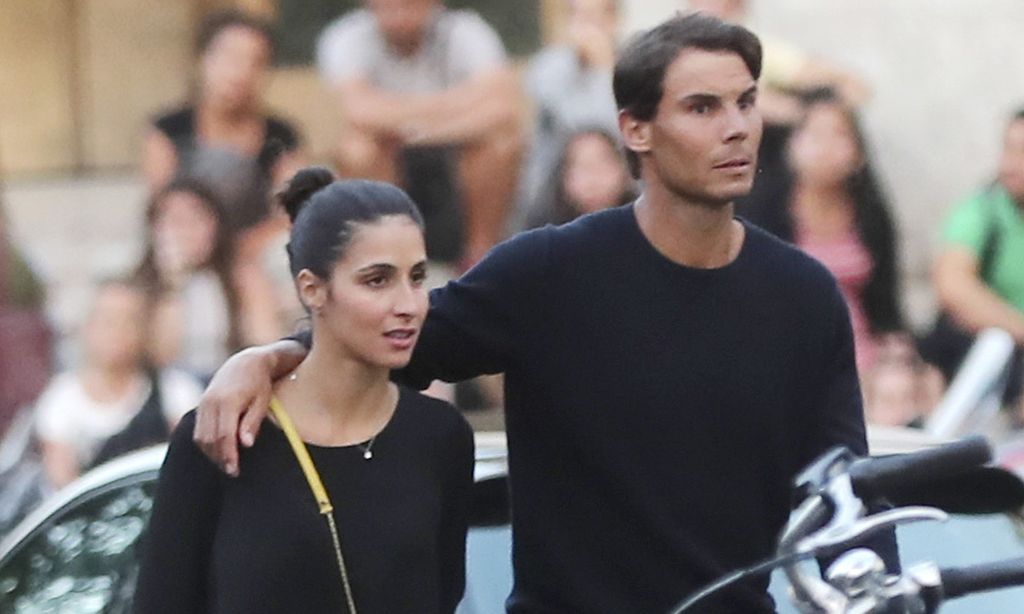 Nadal con su mujer