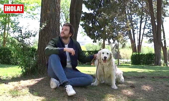 Álex Lequio y su perra Luna