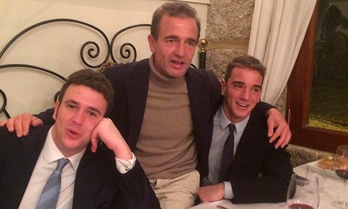 Alessandro Lequio con dos de sus hijos Clemente y Álex
