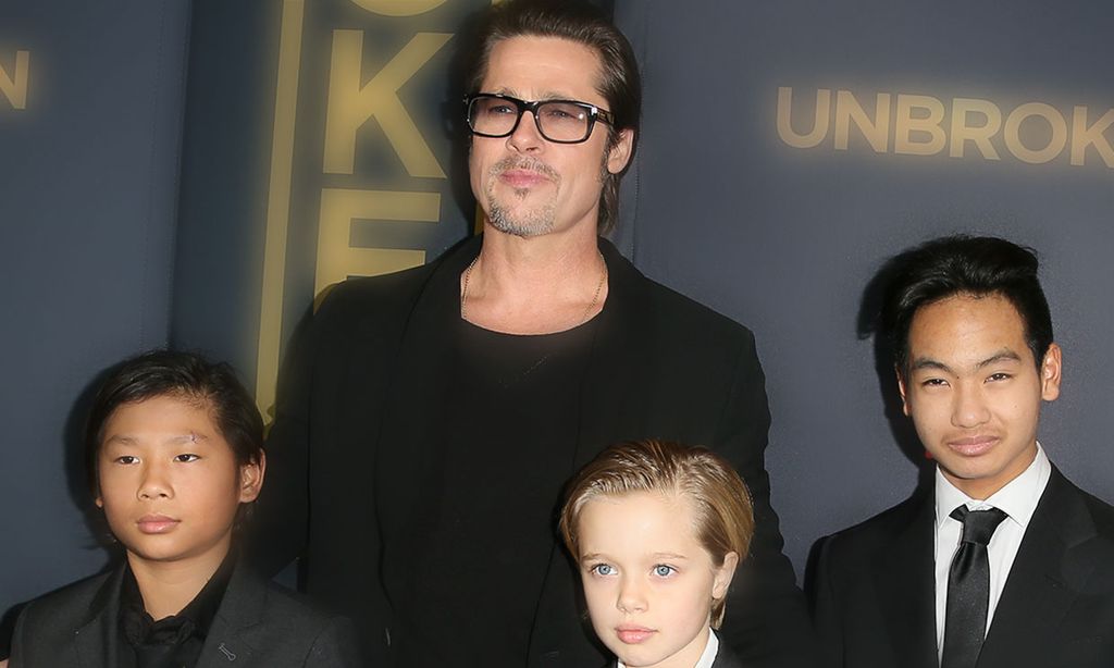 Brad Pitt con Shiloh y Maddox