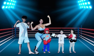 Georgina Rodríguez felicita a Cristiano Jr. con esta inesperada foto familiar ¡en el ring!