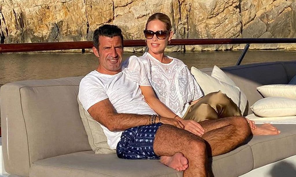 Luis Figo y Helene Svedin