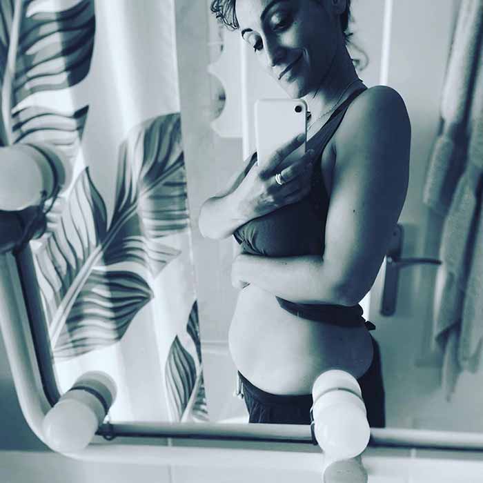 Ana Morgade, en la imagen que escogió para anunciar su embarazo