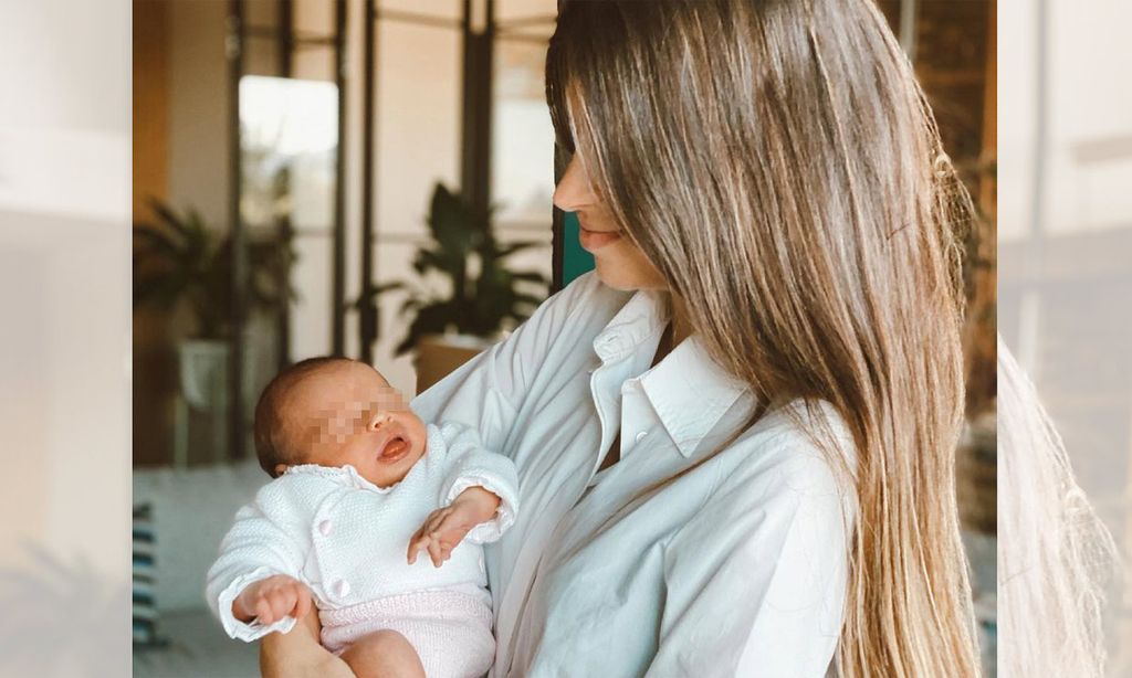 Marta Oria, la viva imagen de la felicidad tras el nacimiento de su pequeña Olivia