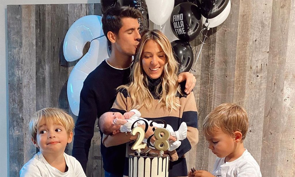 ¡Con las manos en la masa! La imagen del cumpleaños de Álvaro Morata que desvela una travesura