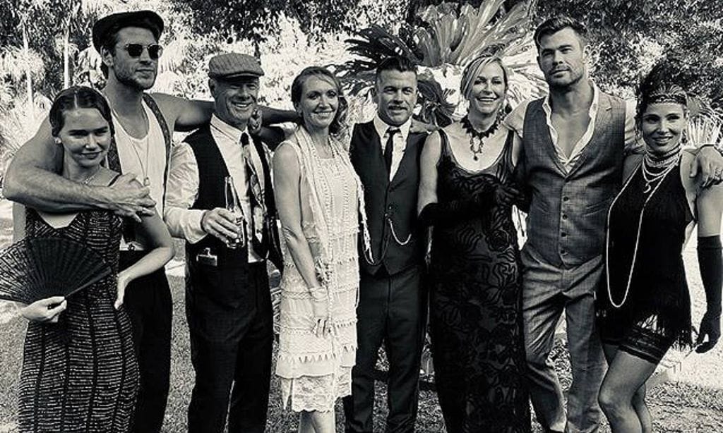 Luke Hemsworth con su familia 