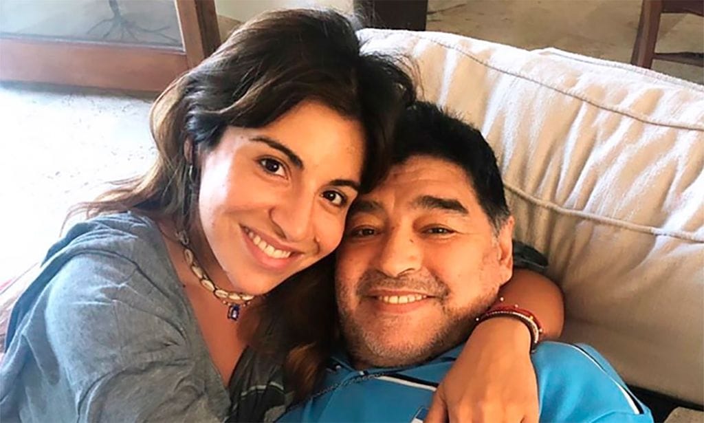 Maradona con su hija Gianinna