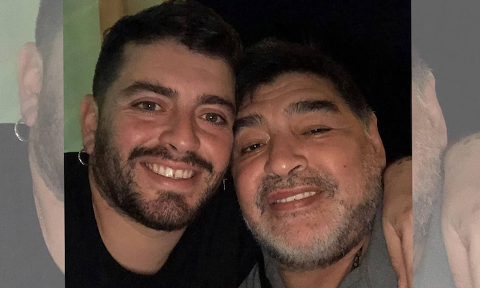 Maradona y su hijo Diego