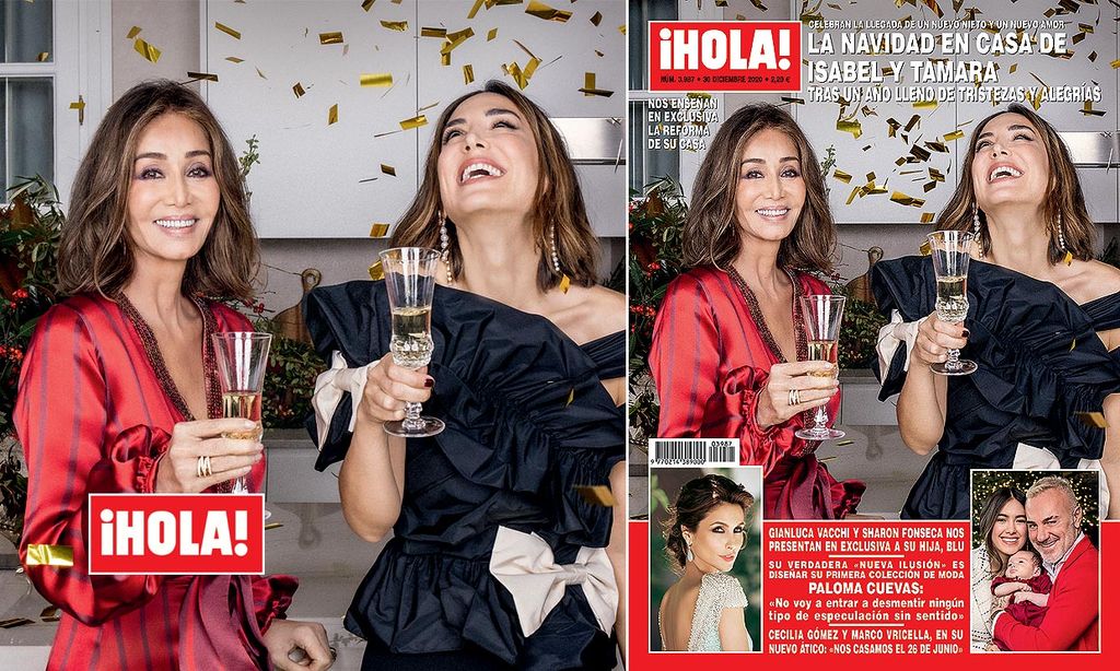 Exclusiva en ¡HOLA!, la Navidad en casa de Isabel y Tamara tras un año lleno de tristezas y alegrías