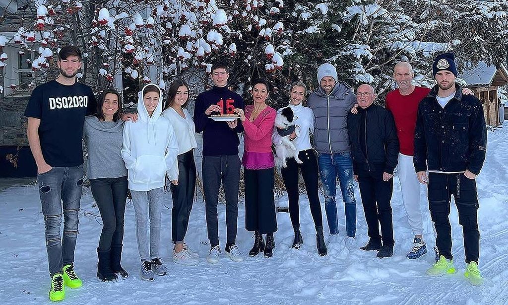 Zindedine Zidane y su familia