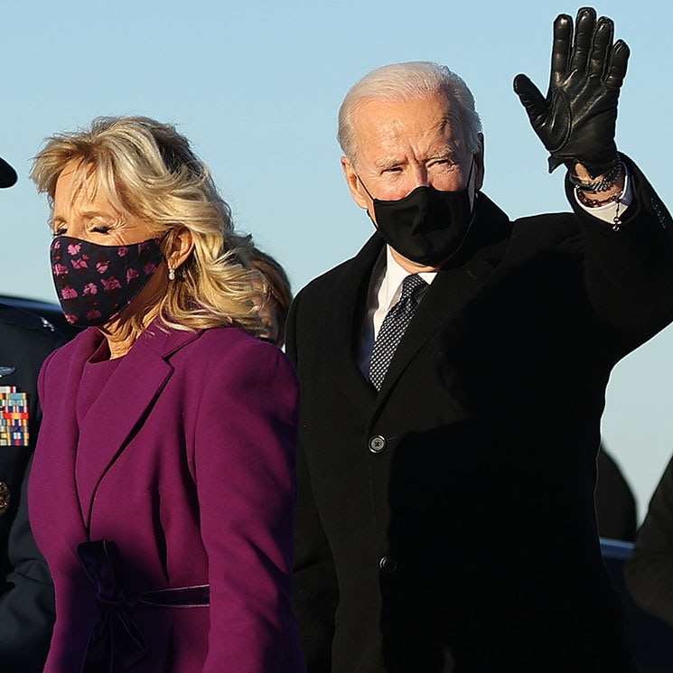 Joe Biden llega a la Casa Blanca, en una ceremonia sin público y sin Donald Trump