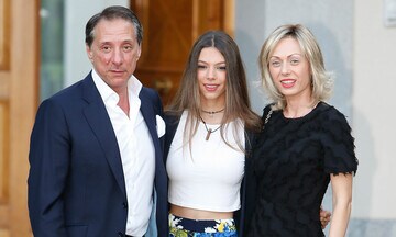 Alejandra Rubio con su padre y la novia de éste, Beatriz, fallecida en 2017