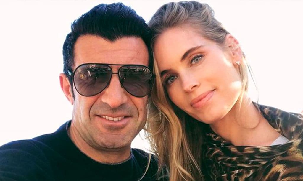 Luis Figo tiene una dura rival con el balón: su mujer, Helene Svedin